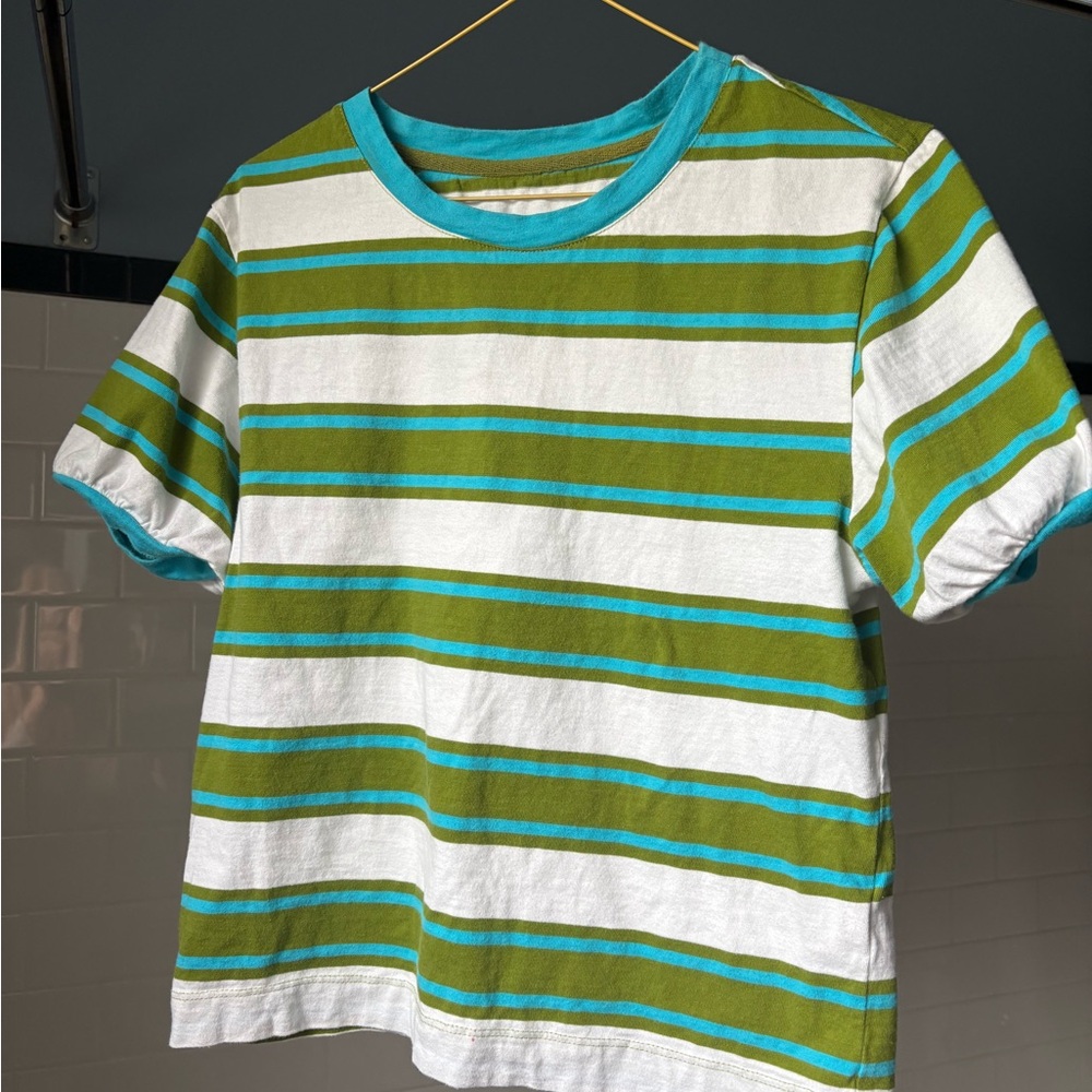 Pilcro Green and Blue Short Sleeve Tee